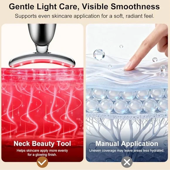 Red Light for Face and Neck, 7-in-1 Face Massager Tool